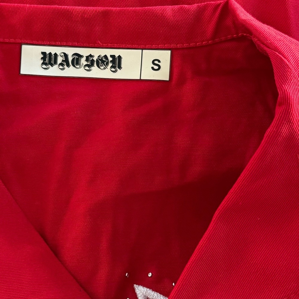 Watson Studios World Work Shirt Red NWT Size S - Picture 7 of 7